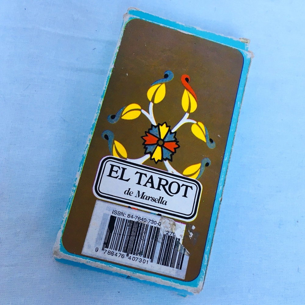 Vintage El Tarot Deck de Marsella 78 Cards Made in Spain 5 1/2" x 3" FRENCH